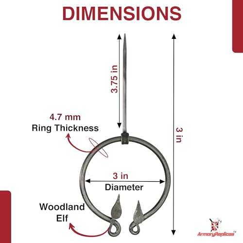 Armory Replicas™ Hand-Forged Viking & Celtic Cloak Pin Brooch – Medieval Fibula for Costumes, Reenactments, Cosplay & Historical Dress Accessories2