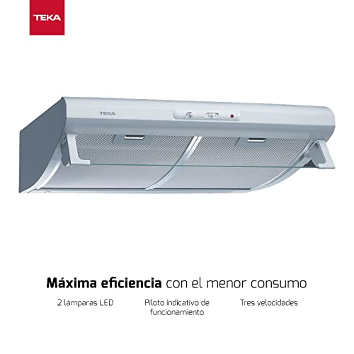 Miniatura 2 de Teka C 6310 - Campana Extractora Acero Inoxidable 60 Cm, Clásica E Integrada En Mueble, 3 Velocidades, 1 Motor, Iluminación Led, Color Blanco