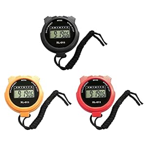 ​3 Pieces Digital Sport Stopwatch Timer Multi-Function Handheld Digital Timer Large Display with Date Time and Alarm Function Shockproof Waterproof Sport Stopwatch for Swimming Running Sports
