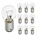 Zreneyfex 10 Pcs 6V 21/5W Tail Brake Light Bulb Tail Light Assemblies Replacement for Yamaha Replacement for Suzuki Replacement for Kawasaki Replacement for Honda for Car Motorcycle