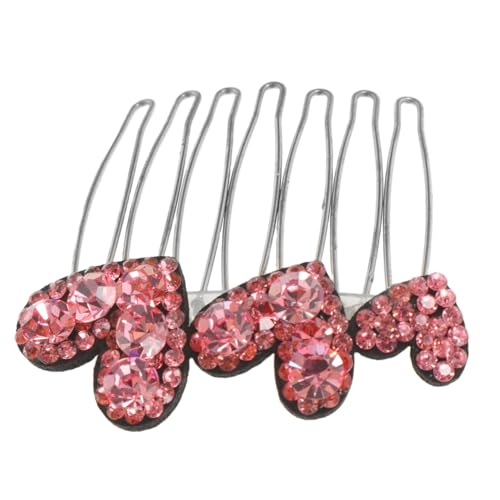 KESYOO 個 ヘアコーム ヘアアクセサリー パーティーコーム 髪飾り ボ ラバー 置物コイン スーツのおもちゃ 装飾櫛 ヘアピンヘッドバンド 幼児の女の子のための櫛 金属 ピンク