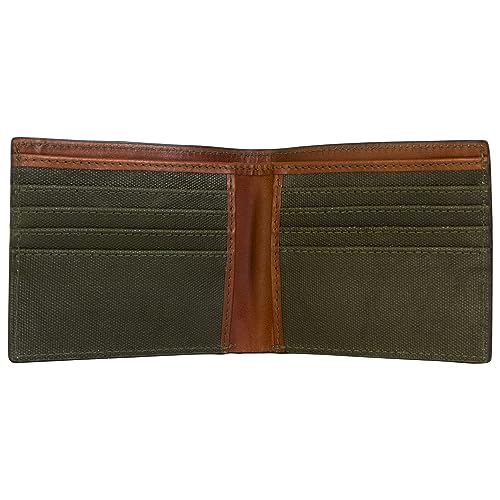 Rugged Rare 49659: S&W Wax Canvas Bi-Fold Wallet-Green2