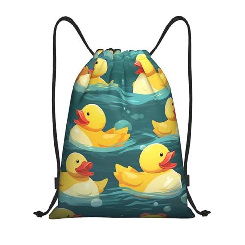 GFLFMXZW Rubber Ducks Drawstring Backpack for Women Men Drawstring Bags Cinch Bags Draw String Bag Casual Gym Bag