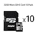 INLAND Micro Center 32GB Class 10 MicroSDHC Flash Memory Card 10 Pack with Adapter for Mobile Device Storage Phone, Tablet, Drone & Full HD Video Recording - 80MB/s UHS-I, C10, U1 (10 Pack)