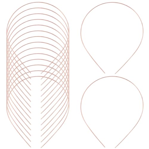 GORGECRAFT 30 Diadema de Metal Fino Dorado con Alambre Liso En Blanco para Hombres Bandas para el Pelo de 1.(079) in de Ancho Aro para el Pelo Base Lisa Cierre para Bodas Mujeres Maquillaje Deportes