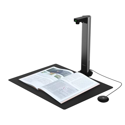 VISAN DL16 Document Camera & Book Scanner,16 MP with A3 Scan, Asymmetrical LED,OCR Auto-Flatten & Deskew, 300 DPI, Text-to-Speech, for Desktop/Laptop, Works with Windows/MacOS
