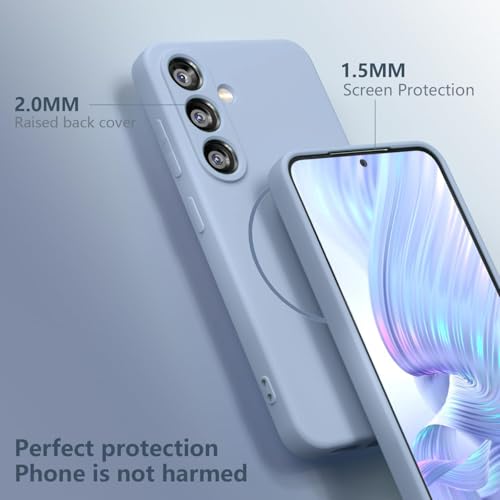 Image of DIZORO Microfiber Candy Case Compatible for Samsung S26 5g Magnetic Silicone Case, Compatible with MagSafe Shockproof, Slim, Anti-Scratch Soft Non-Slip Body Protective Back Cover (Sierra)