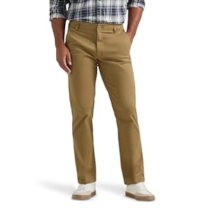 Lee Men’s Extreme Motion Flat Front Regular Straight Pant