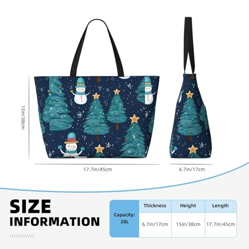 Christmas Snowman Print Large Gym Tote Carry On Bag With Wet Compartment For Travel4