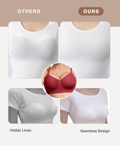 Image of Lover-Beauty Bralettes for Women Wireless Stretch Unlined Everyday Bra