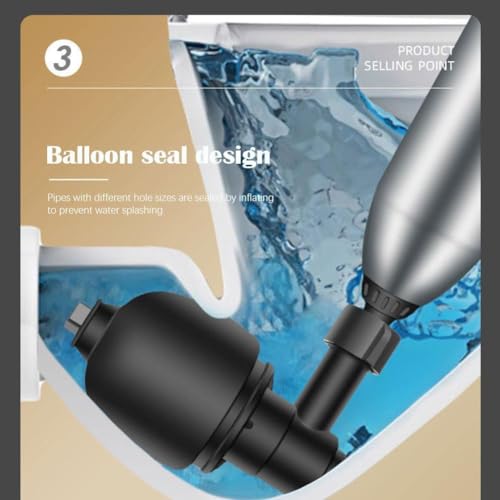 Toiletplunjer, toiletklompenverwijderaar, gereedschap voor het verwijderen van afvoerverstoppingen, hogedrukblasterbarometer, met Dra Realtime afvoer - Image 8