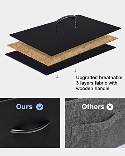 Crestlive Products Vertical Dresser Storage Tower - Sturdy Steel Frame, Wood Top, Easy Pull Fabric Bins, Wood Handles - Organizer Unit For Bedroom, Hallway, Entryway, Closets - 5 Drawers (Black) #TOP7