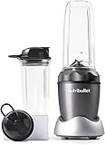 NutriBullet Pro 1000 Single Serve Blender Very Powerful 1000 Watts 7-Piece Set, Gray