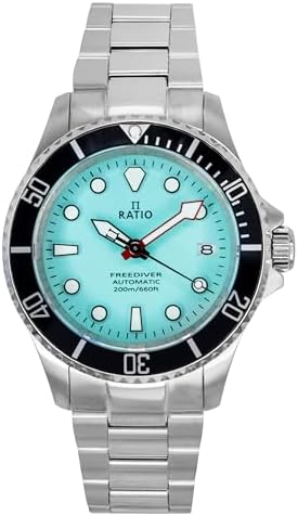 RATIO FreeDiver Sapphire Crystal Diver Watch Japanese Automatic Dive Watch 200m Water Resistant Diving Watch for Men