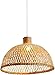 GLWO Rattan Wikling Wiselant Światło tradycyjny koszyk żyrandol jasnobrązowy sufit wisząca lampa Lampa Prosta i chłodna wisiorka oświetlenia do baru do baru kawiarnia korytarz