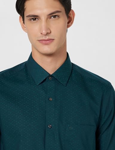 Image of Arrow Men Slim fit Cotton Self-Design Long Sleeves Spread Collar Shirt