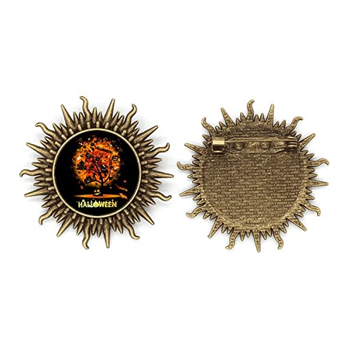 Broche arbre Halloween métal badge dessin animé original pour customisation textile