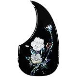 RuiJOTWAT Acoustic Guitar Pickguard inlaid with shell Pattern Decorated Self-adhesive Pick Guard for Acoustic Guitar