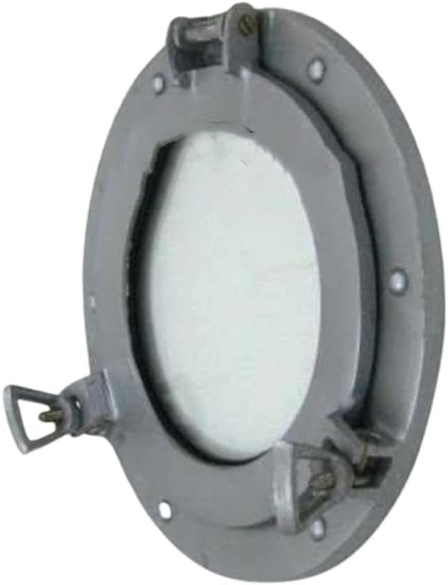 NauticalMart Porthole Glass Aluminum 9"