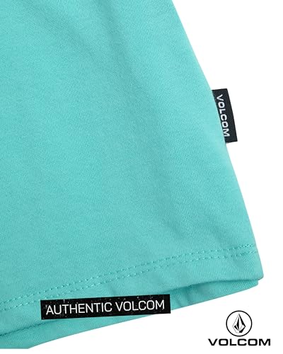 Image of Volcom Baby Boys Swim Set - 2 Piece Short Sleeve Swim Shirt Graphic Tees & Board Shorts - Infant Toddler Little Boys Swimsuit