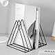Fabaoday Buchstütze, Metall Zeitungsständer, Dreieck Desktop Magazinständer 7 Steckplätze Bücherenden Zeitungshalter Halter Organisation Rack für Büro, Dokumente, CD, Magazin