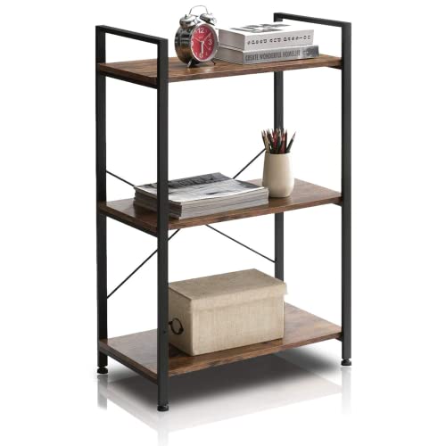 Vanspace 3 Tier Bookshelf Industrial Ladder Bookcase With Metal Frames Storage Organizer Modern Bookshelf For Bedroom, Living Room And Home Office #TOP12