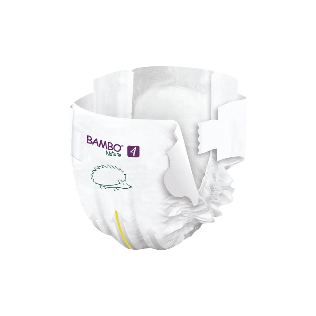 Bambo Nature Pañales Bébé Talla 4 – 7 a 14kg (Pack 3×48 Un)