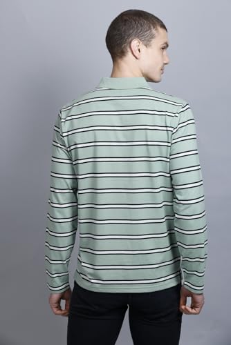 Image of Full Sleeve Polo T Shirt for Men Cotton with Pocket and Collar - Regular Fit Tshirt