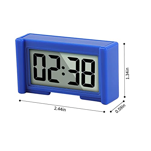 Image of YOUNGFLY 6PCS Small Digital Clock, Vehicle Adhesive Clock with Jumbo LCD Time & Day Display, Mini Car Dashboard Clock Battery Operated for Desktop Car Truck Dashboard & Air Vent