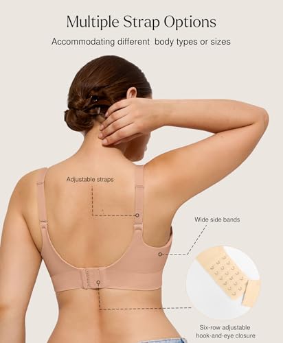 Popilush Wireless Seamless Bras for Women Soft Foam Cups Bralette No Wire Support Comfort T Shirt Bra4