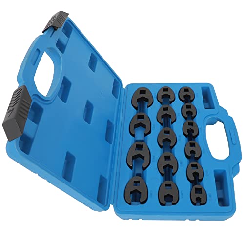Image of SCITOO 15 Piece Crowfoot Wrench Metric Set Metric 8 to 24 mm Sizes