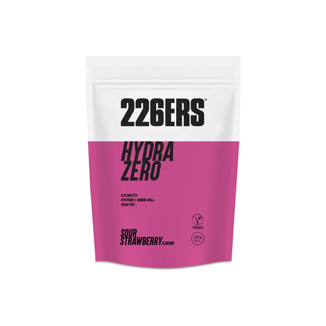 226ERS Hydrazero, Hypotonisches Elektrolyt-Pulver, Saure Erdbeere, 225 g