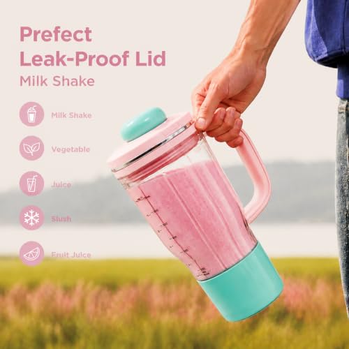 Image of 26oz Replacement Cup with Straw for Ninja BlendBoss Blender (Pink) | Personal Smoothie Tumbler Compatible with Ninja DB300, DB351 Blender Leakproof Lid, Detachable Straw Dishwasher Safe