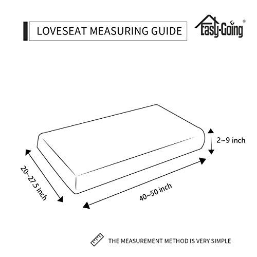 Image of Easy-Going Stretch 1 Piece Loveseat Couch Cushion Cover for Sofa