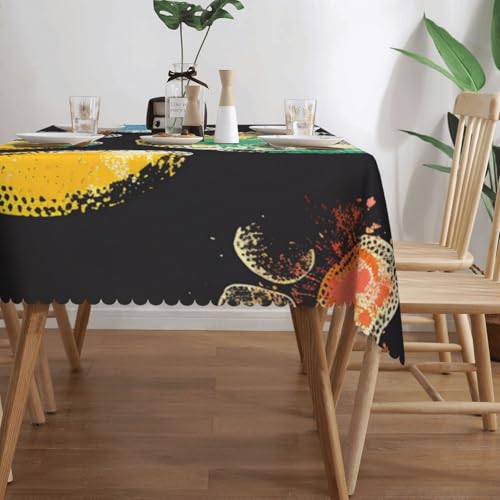 Nappe rectangulaire lavable imprimée pattes de chien pour protéger votre table - 3