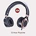 MONODEAL Active Noise Cancelling Headphones with Microphone and Airplane Adapter, Folding and Lightweight Travel Headsets, Hi-Fi Deep Bass Wired Headphones with Carrying Case