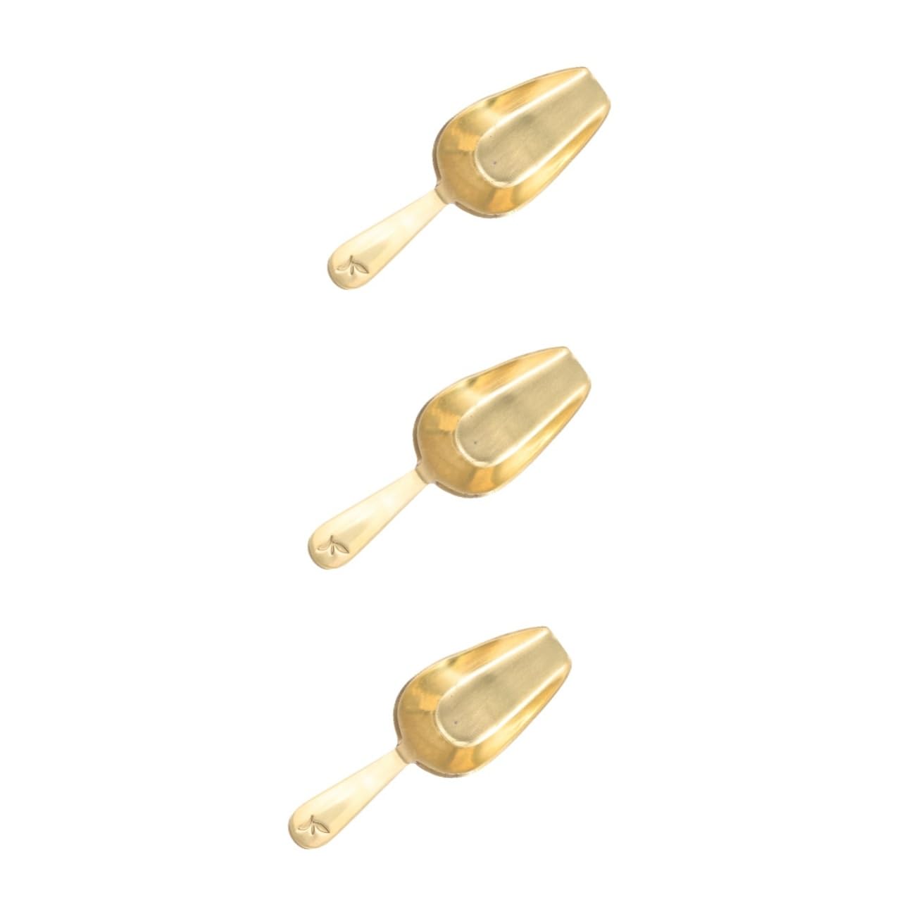 3 Cucharas De Latón Para Café Y Té Utensilios De Cocina Para El Hogar Con Mango De Metal.