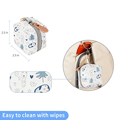 Pacifier Case Bag - Pacifier Holder With Clip For Diaper Bag Stroller Purse, Holds 2 Pacifiers Outdoor Travel #TOP2