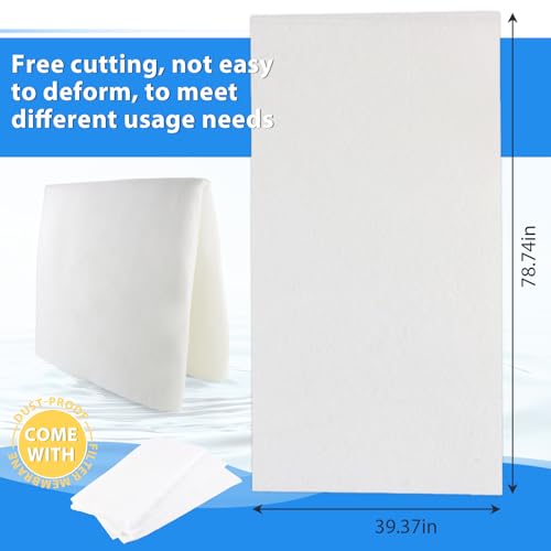 TGHongKy G4 Filtermatte 1m x 2m x 2cm Luftfilter Rolle Filtermatte Zuschneidbar Filtermatten für Lüftungsanlagen Klimaanlagenfilter Rolle mit Staubschutzfolie für Klimaanlagen Repair