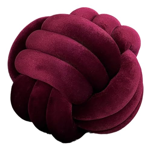 Benyong Moderno cojín de nudo redondo para sofá con aspecto estético atemporal, como accesorio decorativo para el hogar en diferentes tonos (diámetro 28 cm, 6)