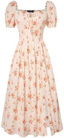 Scarlet Darkness Women's Floral Corset Dress with Split 2026 Summ...