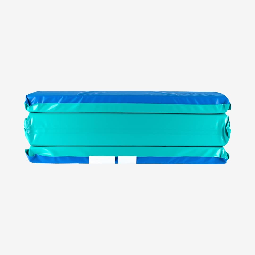 KinderMat, DayDreamer 2" Thick Rest Mat, 4-Section Rest Mat, 48" x 24" x 2", Blue/Teal, Great for School, Daycare, Travel, and Home, Made in the USA