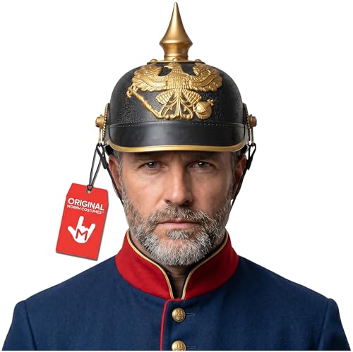 Morph German Helmet, Pickelhaube Pith Helmet, WW1 Helmets, WW2 Helmets, German Soldier Costume