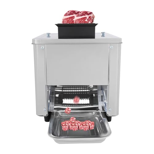 Commercial Meat Cutter Machine, 850W 330lbs/h Meat Slicer, Stainless Steel Electric Meat Slicer Shredded Cutting Machine for Kitchen Restaurant Supermarket Market