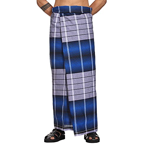Gowri Tex Cotton Stitched Lungi Pack Of 2 (Ready To Wear) 2.25Meter