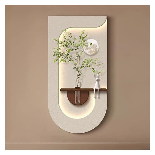 Sculpture murale en grès 3D avec éclairage LED intégré 140cm