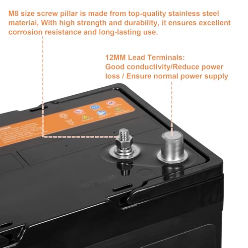 Image of Weize Dual Purpose AGM Battery BCI Group 24M, Starter & Deep Cycle 150RC 550CCA 12V 90AH Sealed Marine & RV Battery