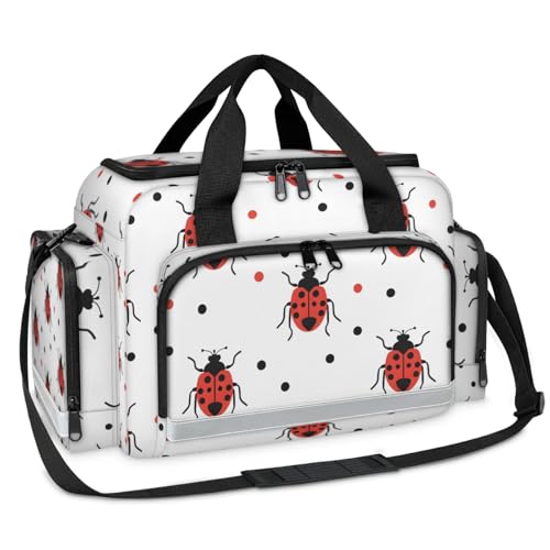 GzLeyigou First Aid Bags Empty, Tiny Ladybugs Emergency Bag First Aid Kit Multiple Compartment Kit Carrier On Call Trauma Bag For Paramedics Emergency Medical Supplies Kit