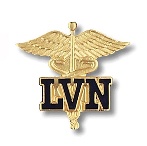 Image of Prestige Medical Emblem Pin, LVN (Letters on Caduceus - California and Texas Only)