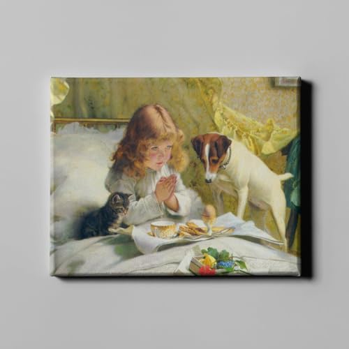 Toile de galerie Suspense Charles Burton Barber Medium tableau de maître anglais animalier